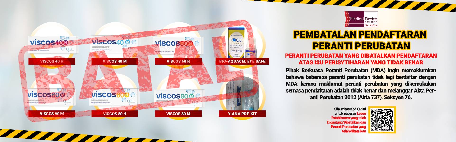 Pembatalan Pendaftaran Peranti Perubatan 